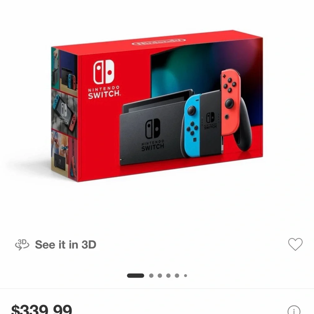 Nintendo Switch Console - Black with Red and Blue Joy-Con